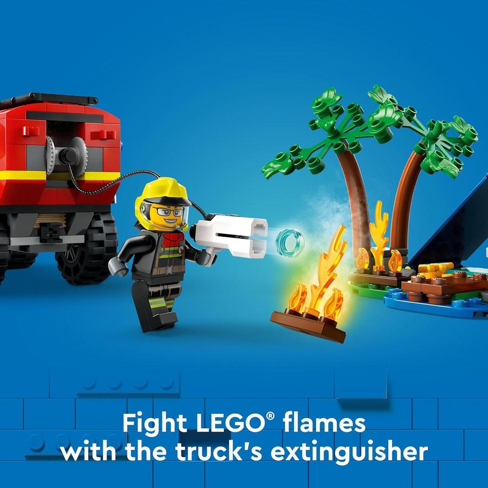 LEGO CITY CAMIÓN DE BOMBEROS 4X4 CON BOTE DE RESCATE Y 2 MINIFIGURAS - 3
