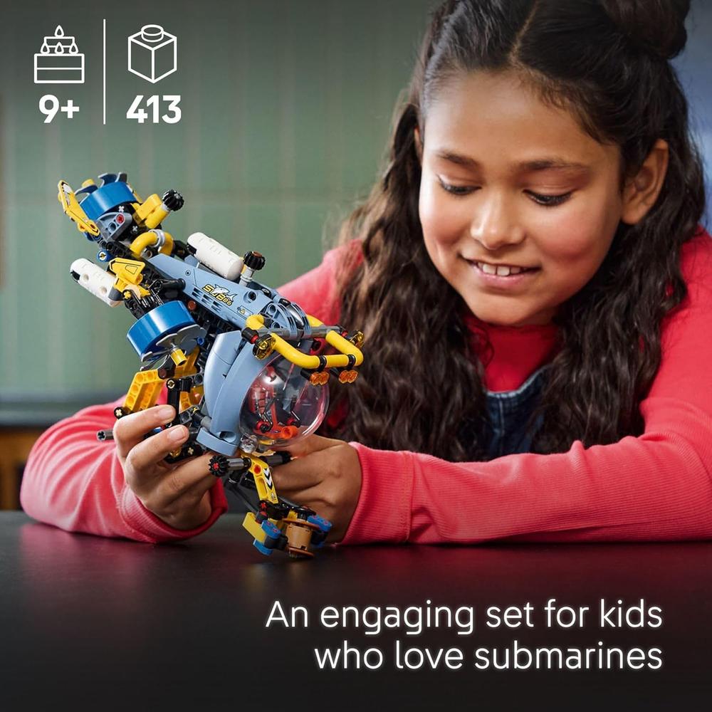 LEGO TECHNIC SUBMARINO DE INVESTIGACIÓN DE AGUAS PROFUNDAS, HÉLICES MÓVILES - 2