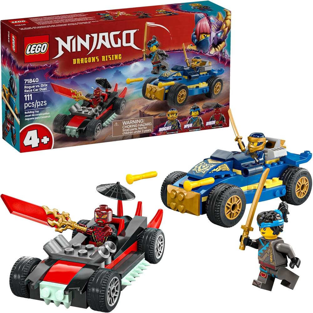 LEGO NINJAGO ROGUE VS DRIX, SET DE CONSTRUCCIÓN DE COCHES Y JUEGO NINJA - 1