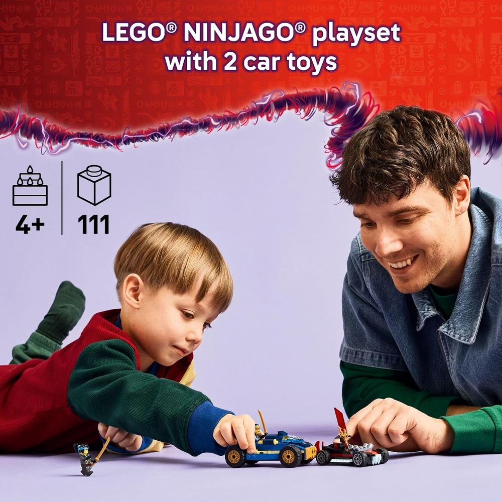 LEGO NINJAGO ROGUE VS DRIX, SET DE CONSTRUCCIÓN DE COCHES Y JUEGO NINJA - 2