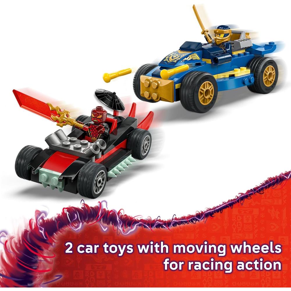 LEGO NINJAGO ROGUE VS DRIX, SET DE CONSTRUCCIÓN DE COCHES Y JUEGO NINJA - 5