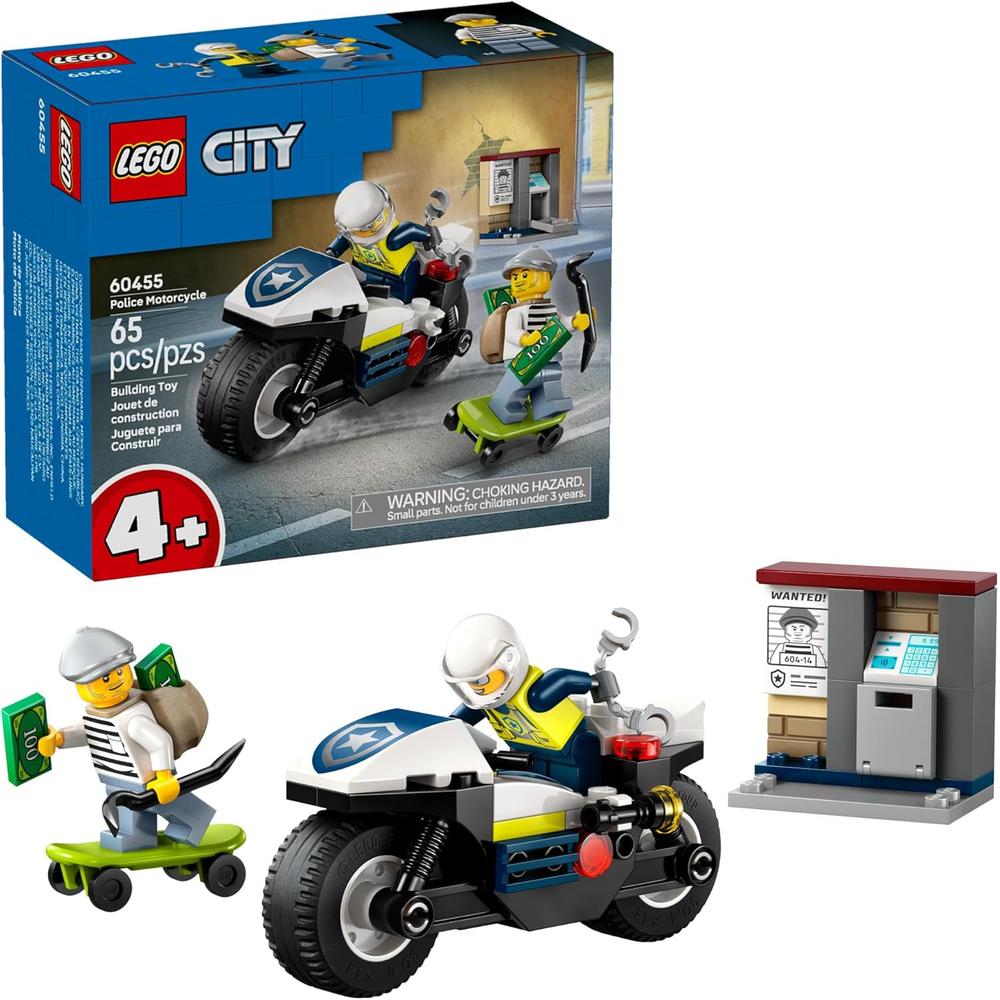 LEGO CITY PERSECUCIÓN POLICIAL EN MOTO, BLOQUES DE CONSTRUCCIÓN Y JUEGO - 1