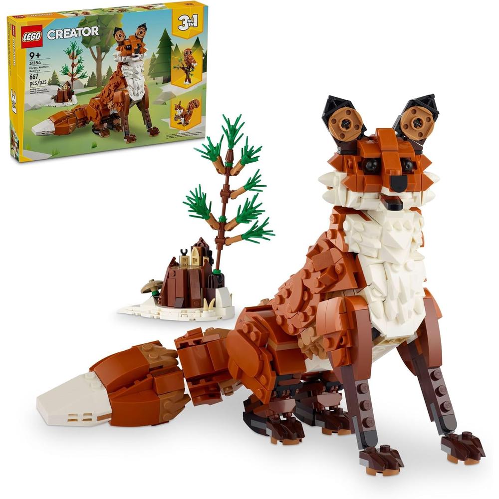 LEGO CREATOR 3 EN 1 ANIMALES DEL BOSQUE: ZORRO, BÚHO O ARDILLA - 1