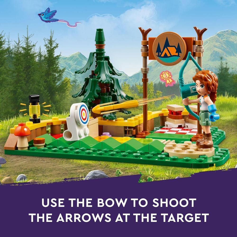 LEGO FRIENDS CAMPAMENTO DE AVENTURAS CON TIRO CON ARCO, INCLUYE MINI MUÑECAS Y MAPACHE - 3