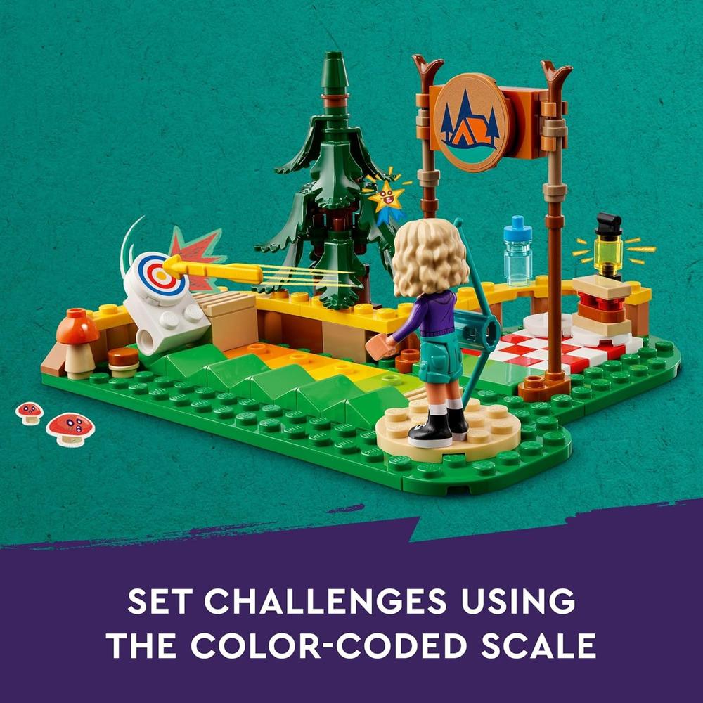 LEGO FRIENDS CAMPAMENTO DE AVENTURAS CON TIRO CON ARCO, INCLUYE MINI MUÑECAS Y MAPACHE - 5