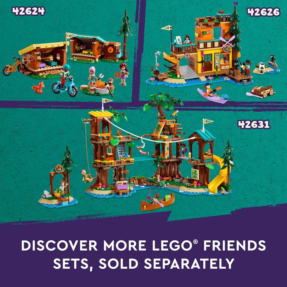 LEGO FRIENDS CAMPAMENTO DE AVENTURAS CON TIRO CON ARCO, INCLUYE MINI MUÑECAS Y MAPACHE - 6