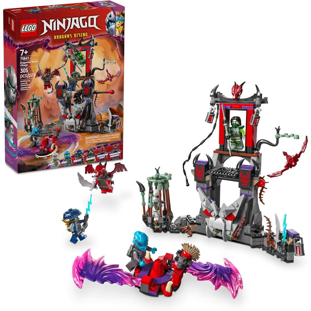 LEGO NINJAGO ALDEA DE LA TORMENTA DEL DRAGÓN CON 6 MINIFIGURAS - 1