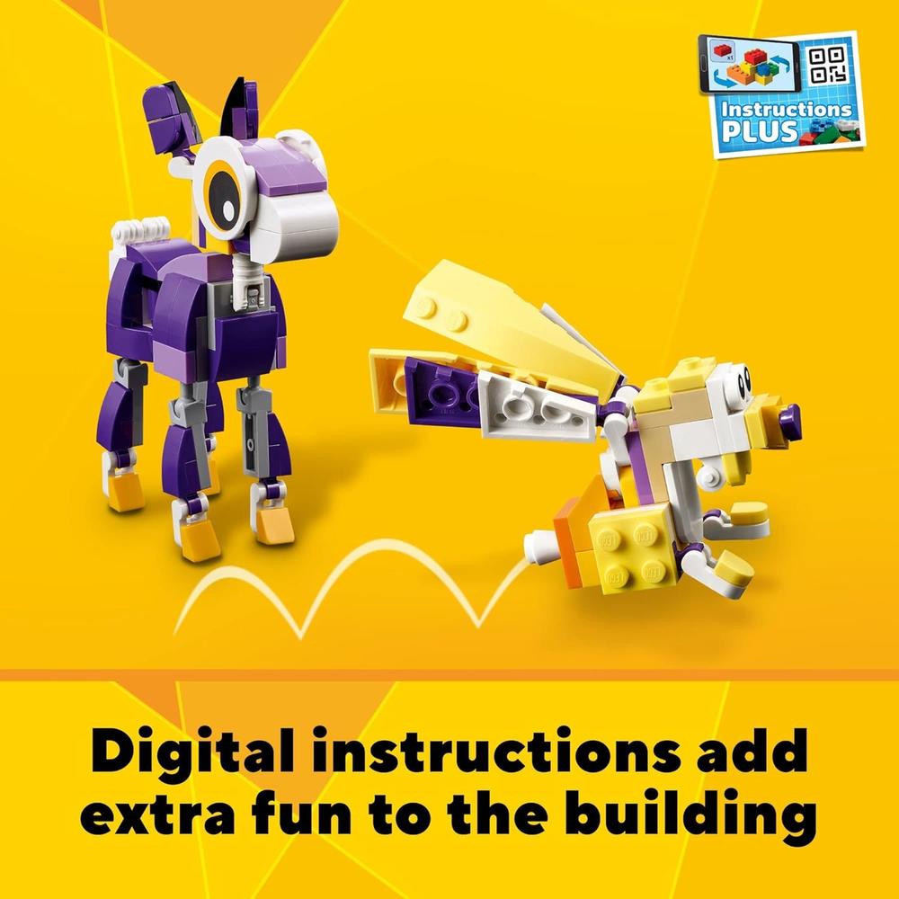 LEGO CREATOR 3 EN 1 CRIATURAS FANTÁSTICAS DEL BOSQUE CONEJO BÚHO ARDILLA - 4