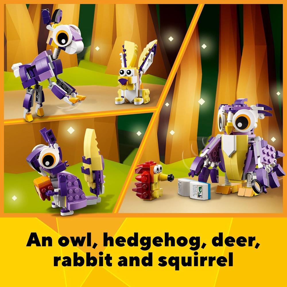 LEGO CREATOR 3 EN 1 CRIATURAS FANTÁSTICAS DEL BOSQUE CONEJO BÚHO ARDILLA - 5