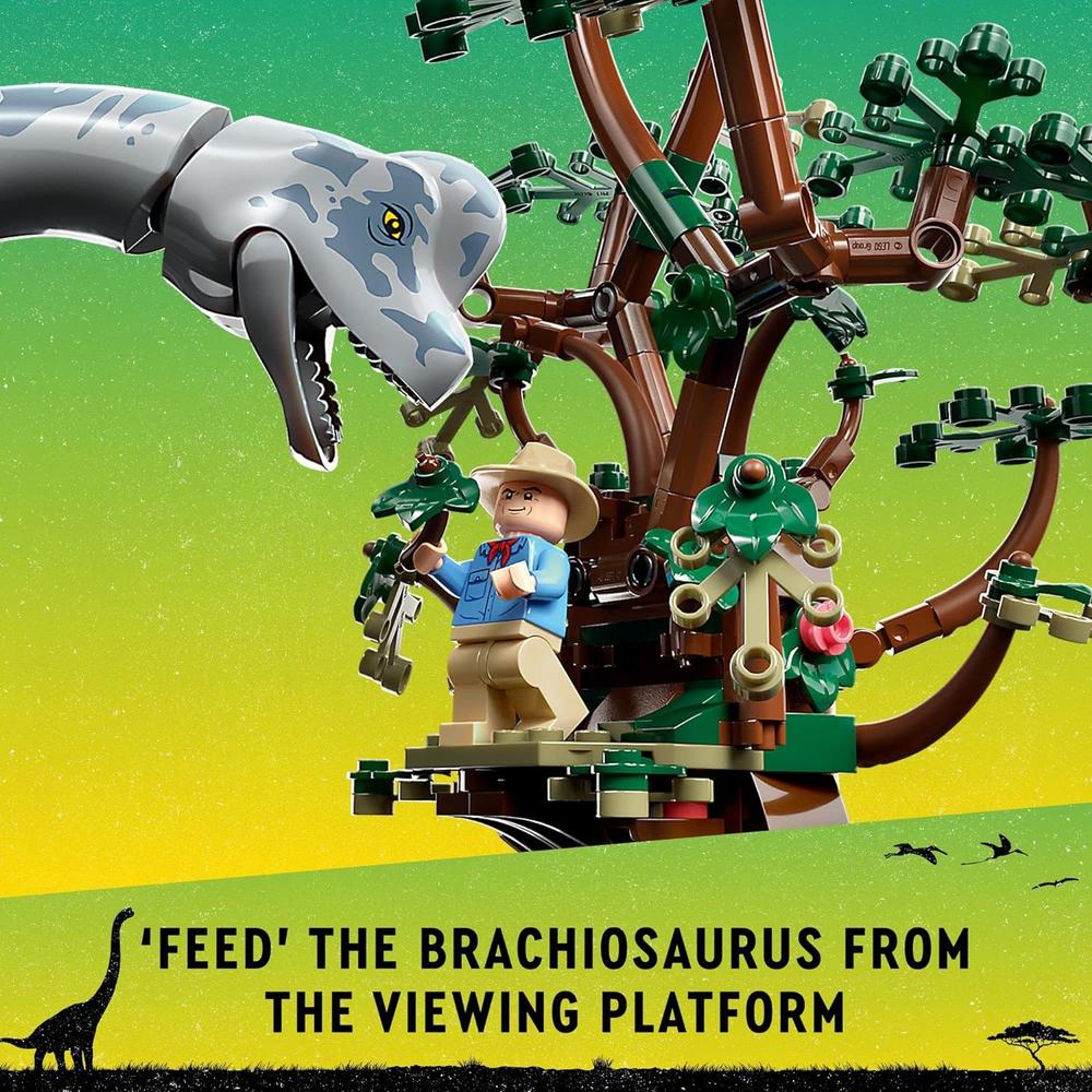 LEGO JURASSIC WORLD BRACHIOSAURUS DISCOVERY SET CON DINOSAURIO Y JEEP - 6