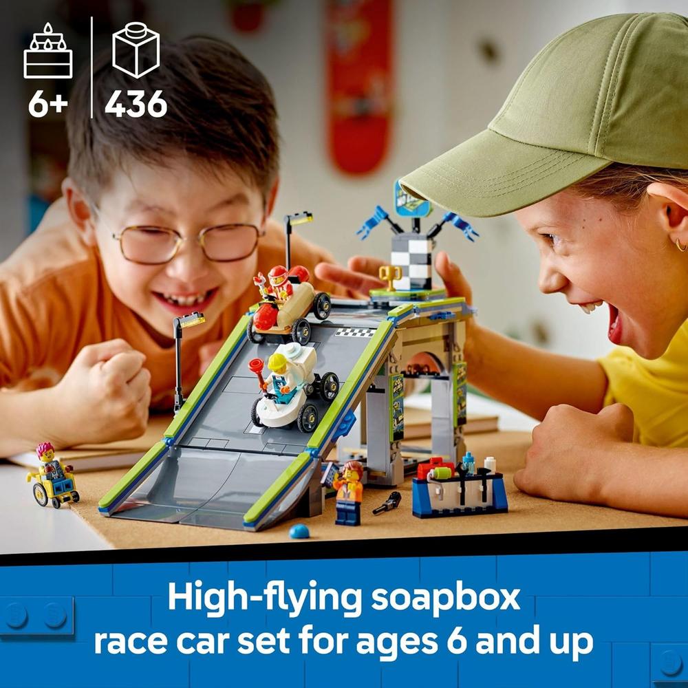 LEGO CITY SIN LÍMITES PISTA DE CARRERAS CON RAMPA, INCLUYE COCHES Y MINIFIGURAS - 2