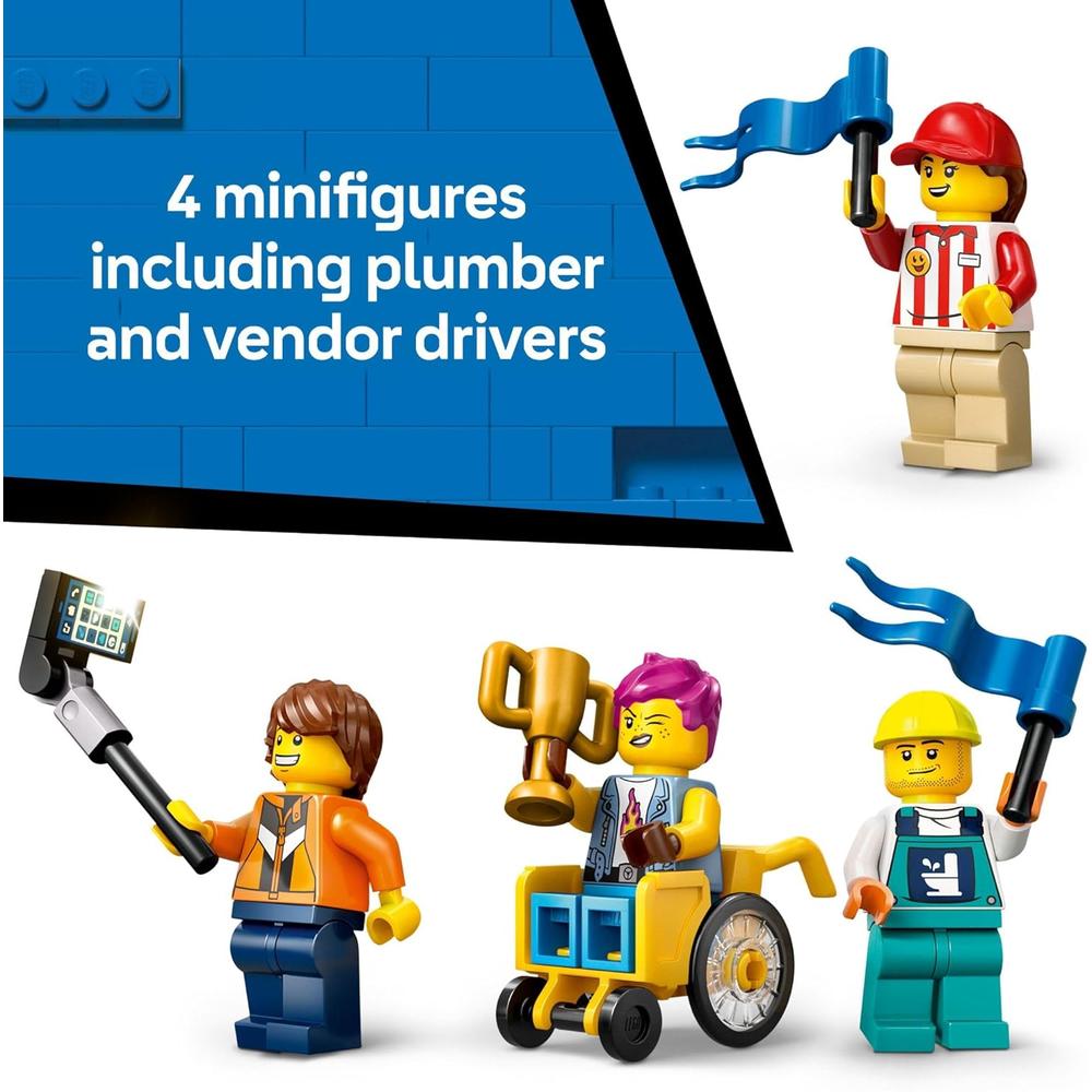 LEGO CITY SIN LÍMITES PISTA DE CARRERAS CON RAMPA, INCLUYE COCHES Y MINIFIGURAS - 6
