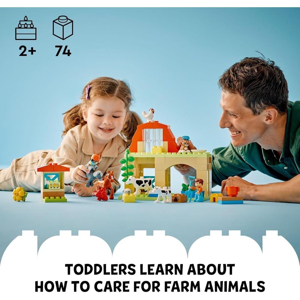 LEGO DUPLO CUIDADO DE ANIMALES EN LA GRANJA, SET EDUCATIVO PARA NIÑOS - 2