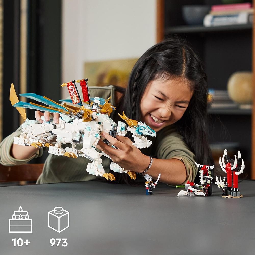 LEGO NINJAGO DRAGÓN DE HIELO 2 EN 1 SET DE CRIATURA Y FIGURA DE ACCIÓN DE GUERRERO - 5