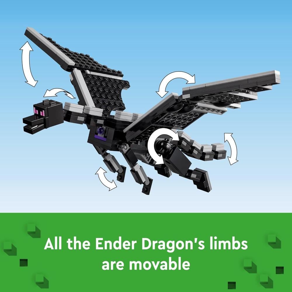 LEGO MINECRAFT DRAGÓN ENDER Y NAVE DEL END, SET DE CONSTRUCCIÓN CON MINIFIGURAS - 3
