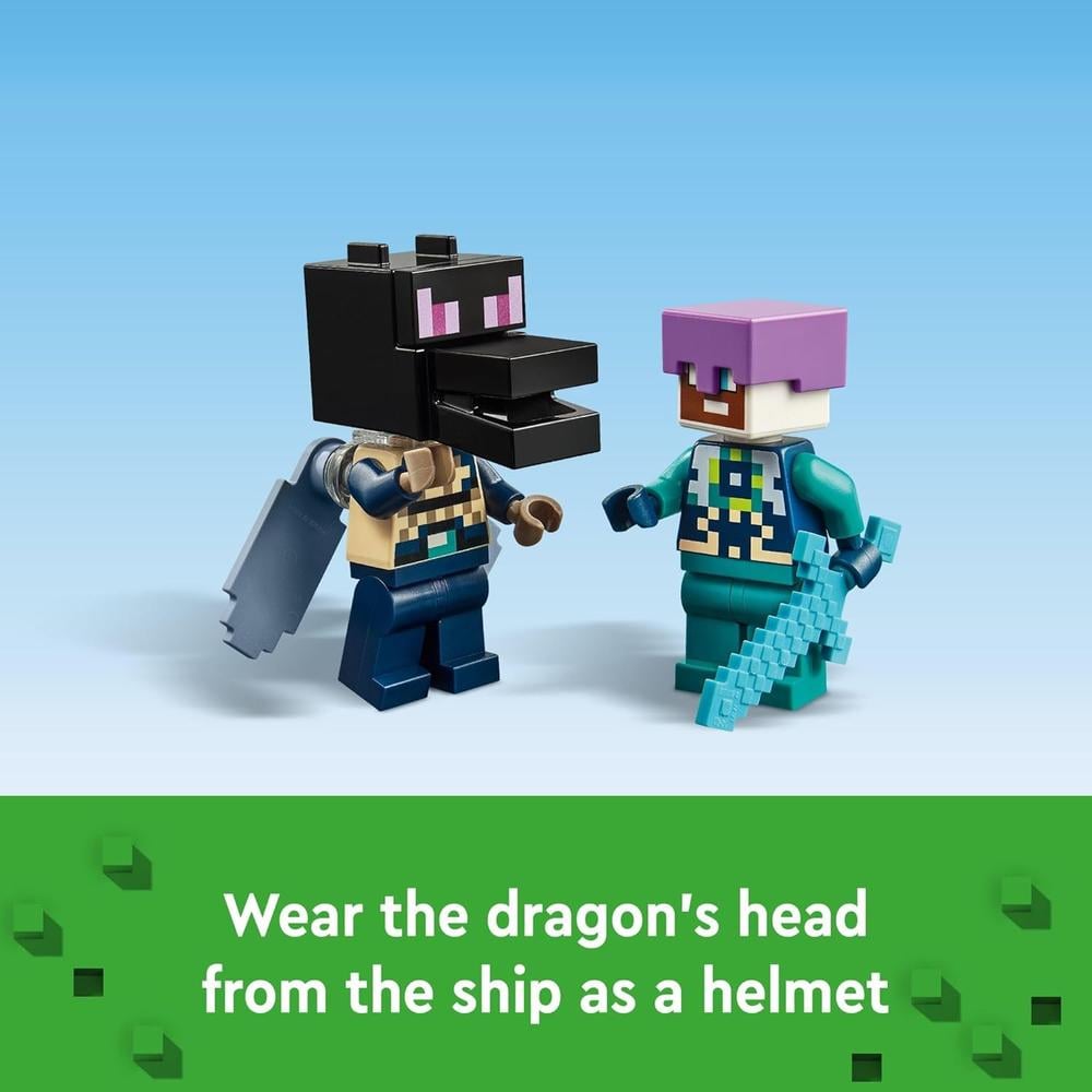 LEGO MINECRAFT DRAGÓN ENDER Y NAVE DEL END, SET DE CONSTRUCCIÓN CON MINIFIGURAS - 5
