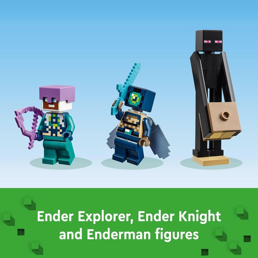 LEGO MINECRAFT DRAGÓN ENDER Y NAVE DEL END, SET DE CONSTRUCCIÓN CON MINIFIGURAS - 6