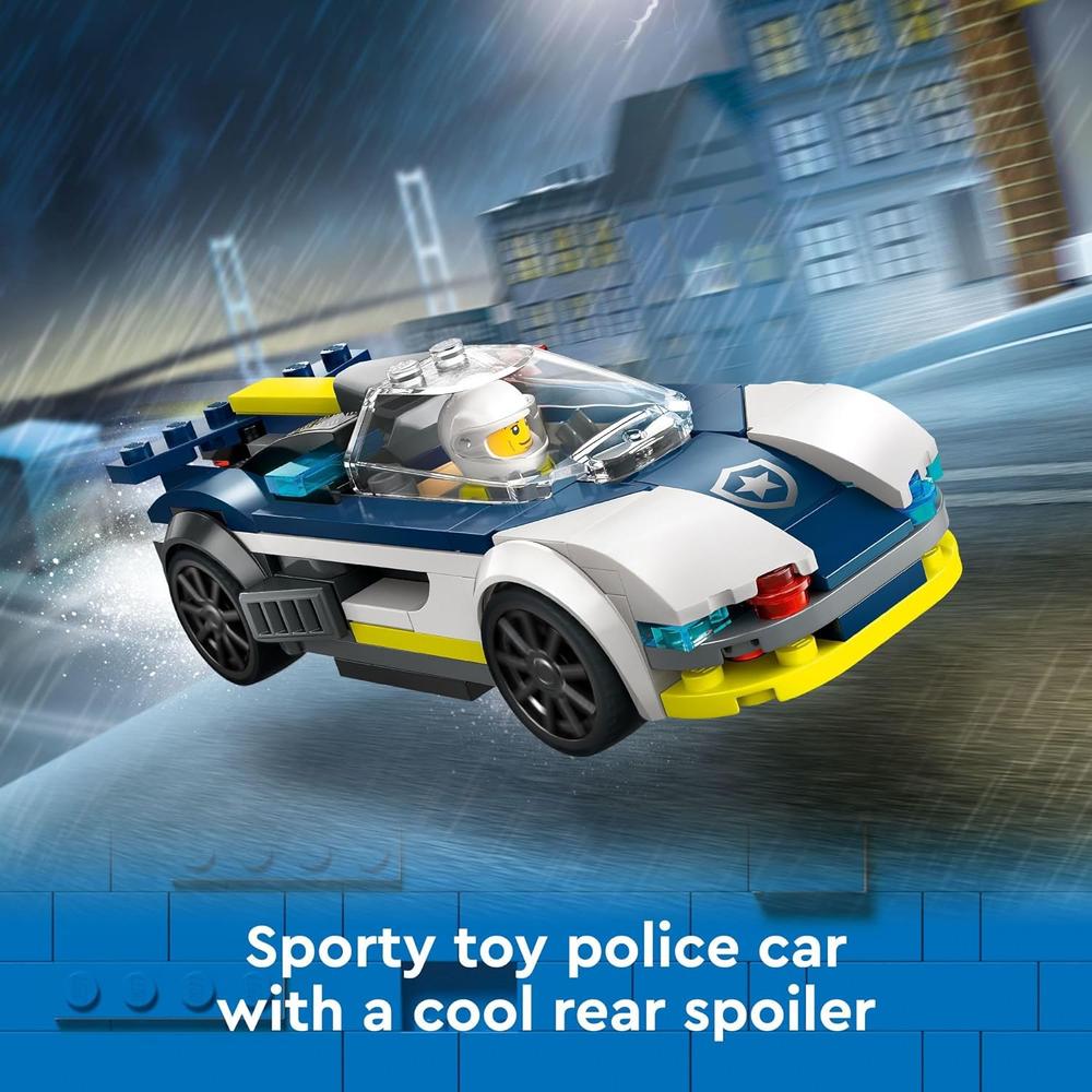 LEGO CITY PERSECUCIÓN ENTRE COCHE DE POLICÍA Y COCHE DEPORTIVO CON MINIFIGURAS - 3