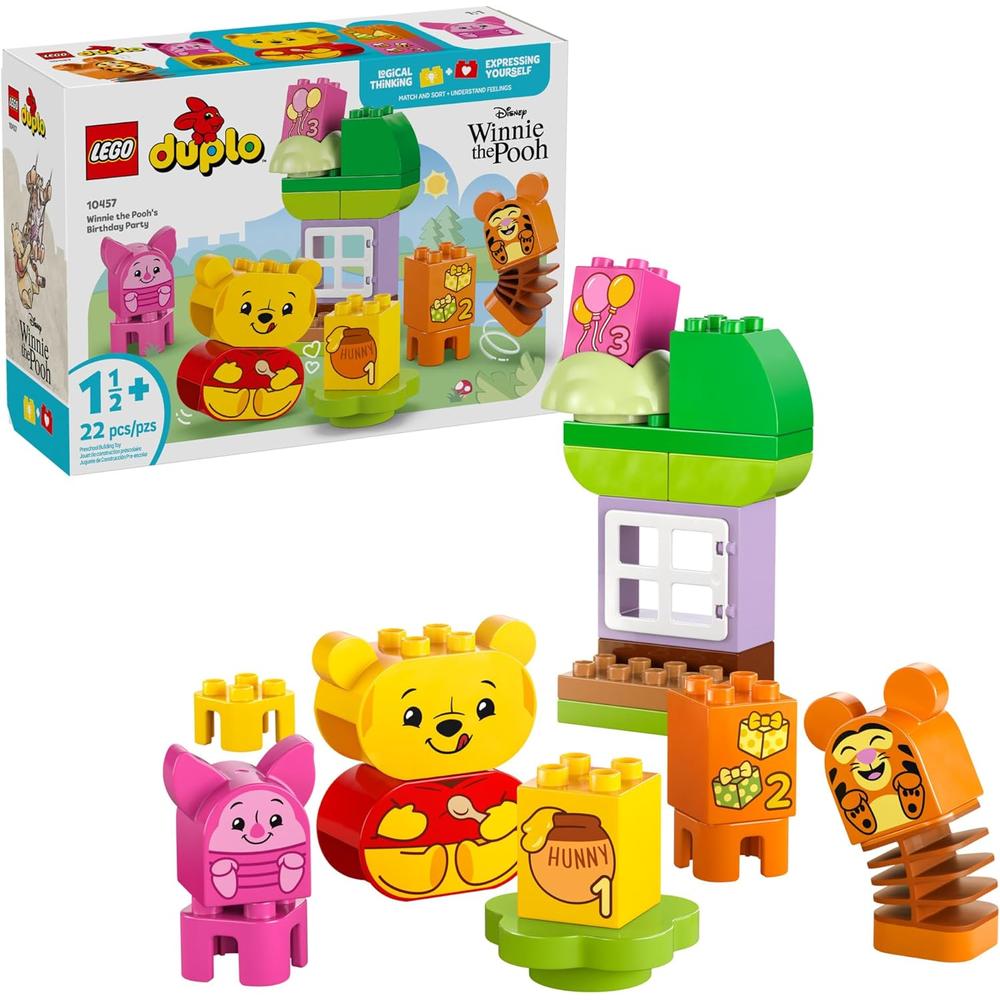 LEGO DUPLO DISNEY WINNIE THE POOH FIESTA DE CUMPLEAÑOS, JUGUETE SENSORIAL Y BLOQUES - 1