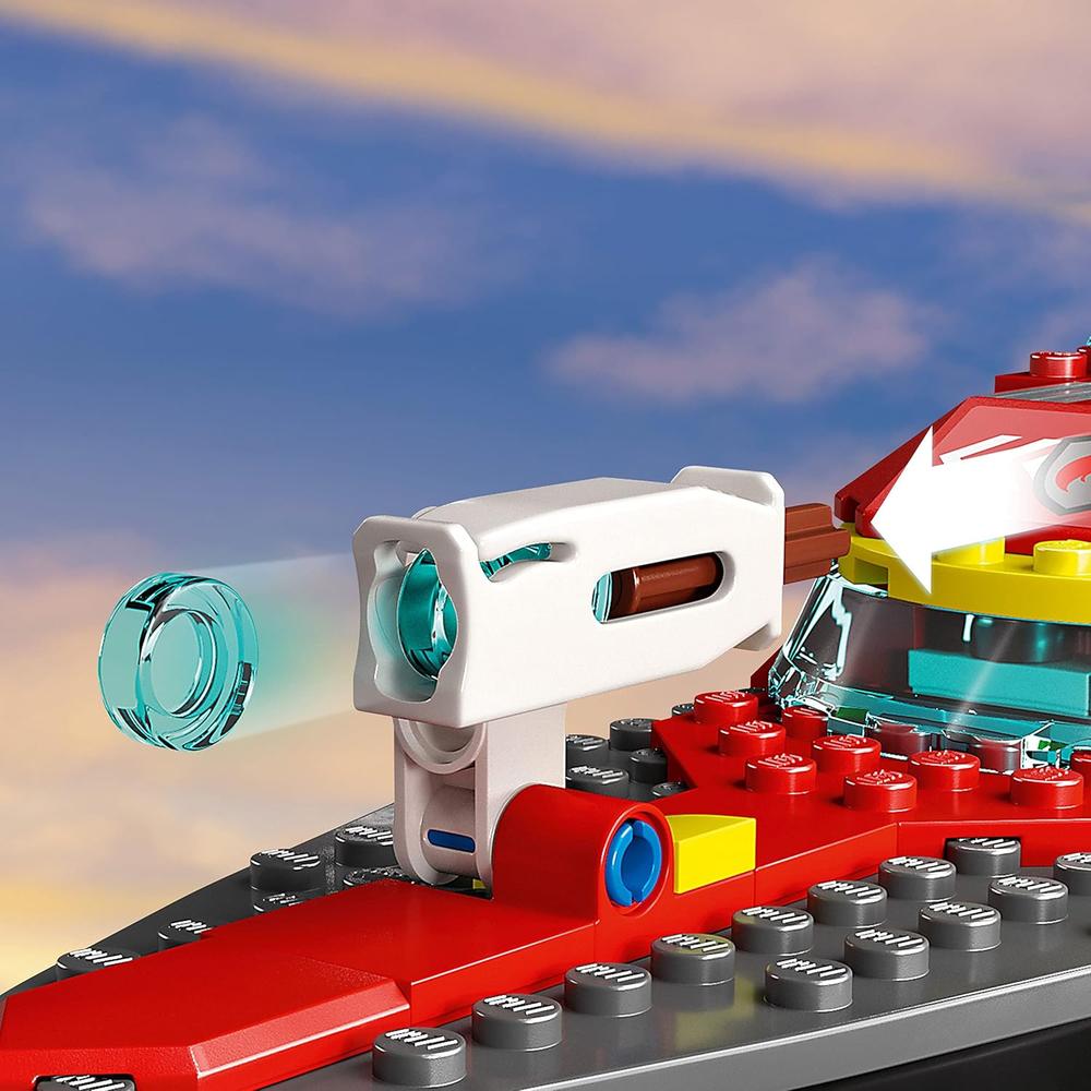 SET DE CONSTRUCCIÓN BARCO DE BOMBEROS LEGO CITY JUGUETE FLOTANTE PARA NIÑOS - 3