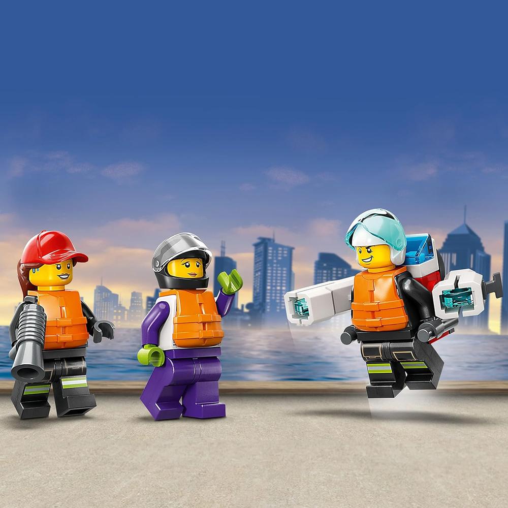 SET DE CONSTRUCCIÓN BARCO DE BOMBEROS LEGO CITY JUGUETE FLOTANTE PARA NIÑOS - 6