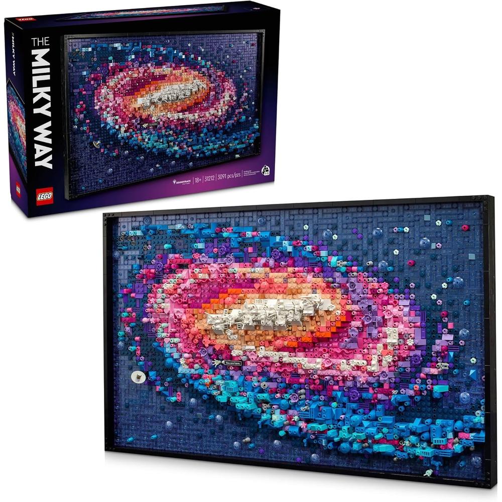 LEGO ART VÍA LÁCTEA, KIT DE DECORACIÓN ESPACIAL DIY PARA ADULTOS, INCLUYE MARCO - 1