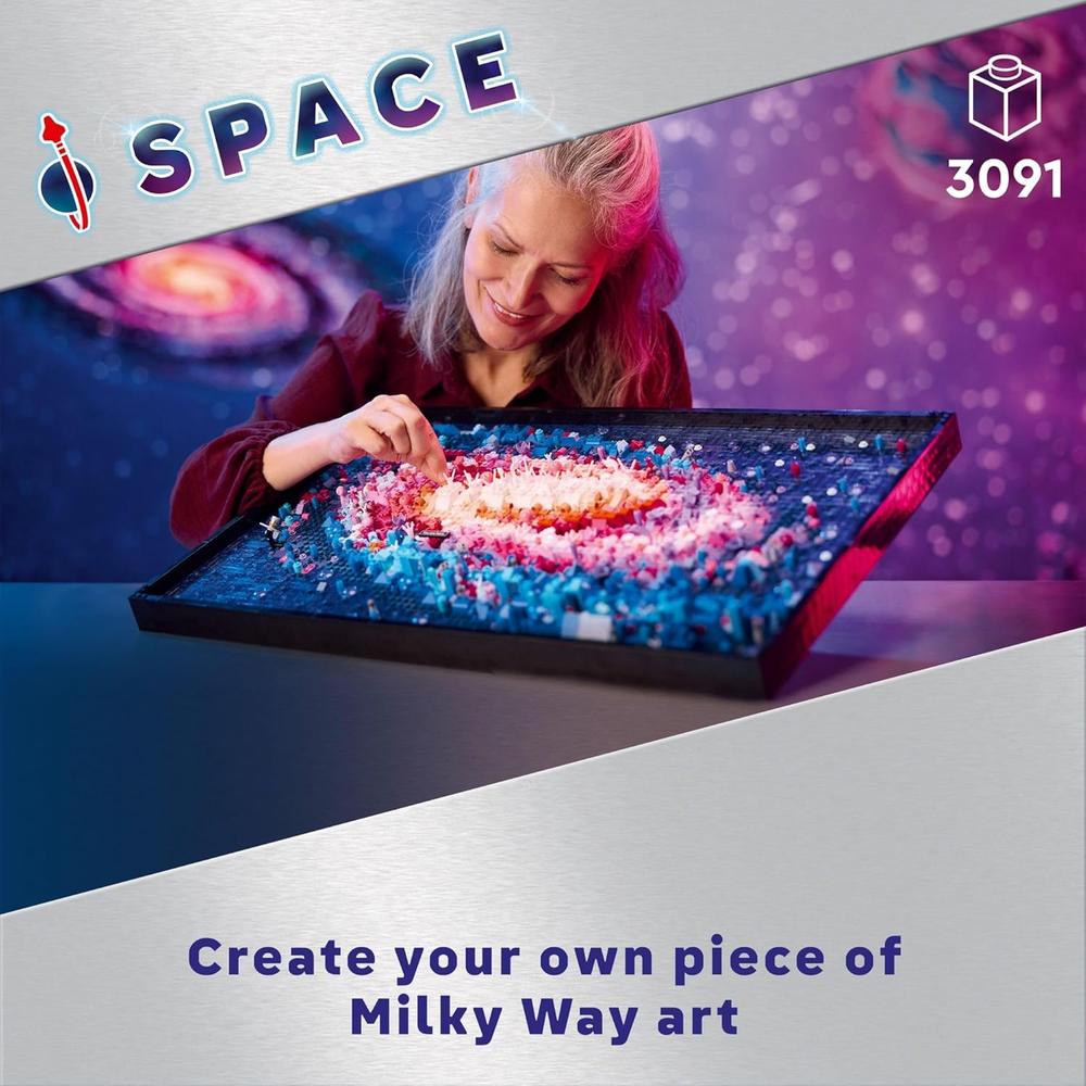 LEGO ART VÍA LÁCTEA, KIT DE DECORACIÓN ESPACIAL DIY PARA ADULTOS, INCLUYE MARCO - 2