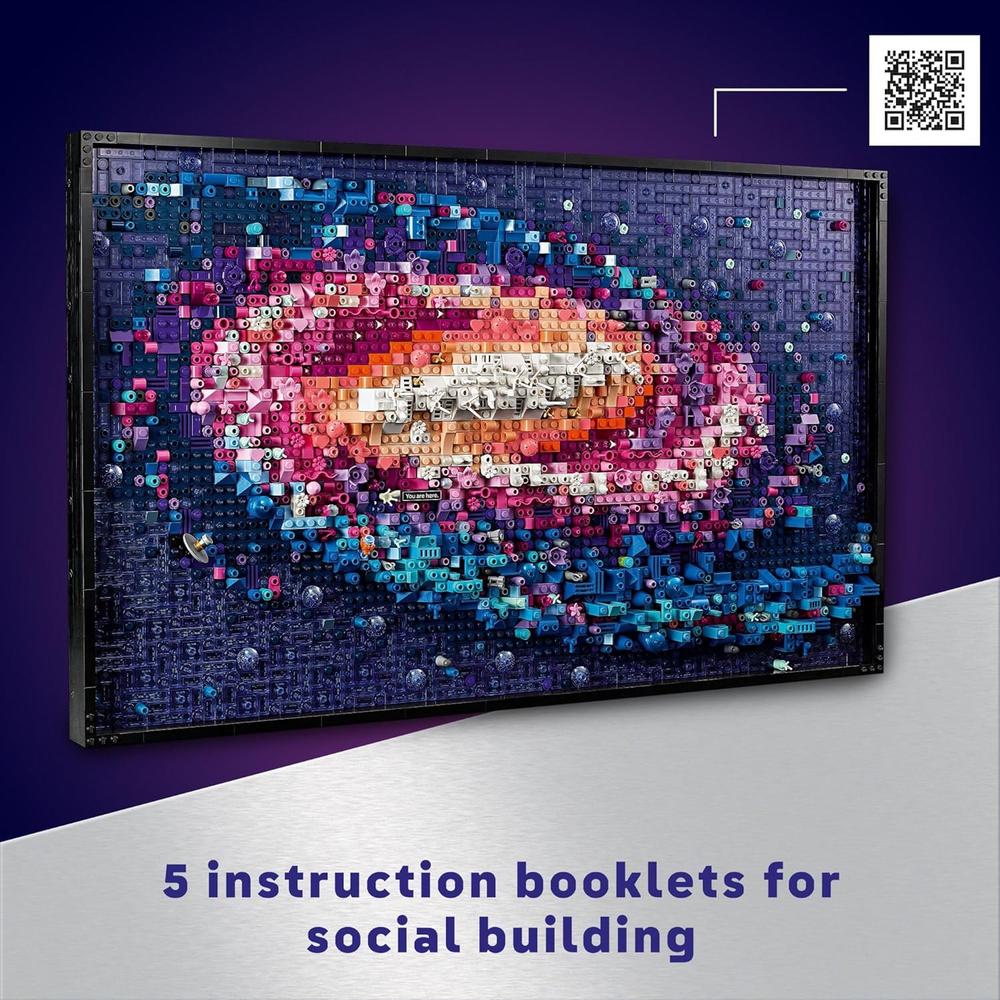 LEGO ART VÍA LÁCTEA, KIT DE DECORACIÓN ESPACIAL DIY PARA ADULTOS, INCLUYE MARCO - 5