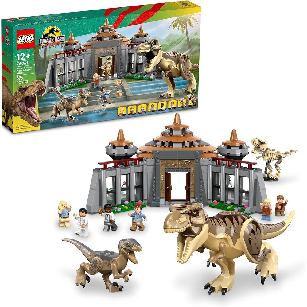 LEGO JURASSIC PARK CENTRO DE VISITANTES ATAQUE T REX Y RAPTOR SET - 1