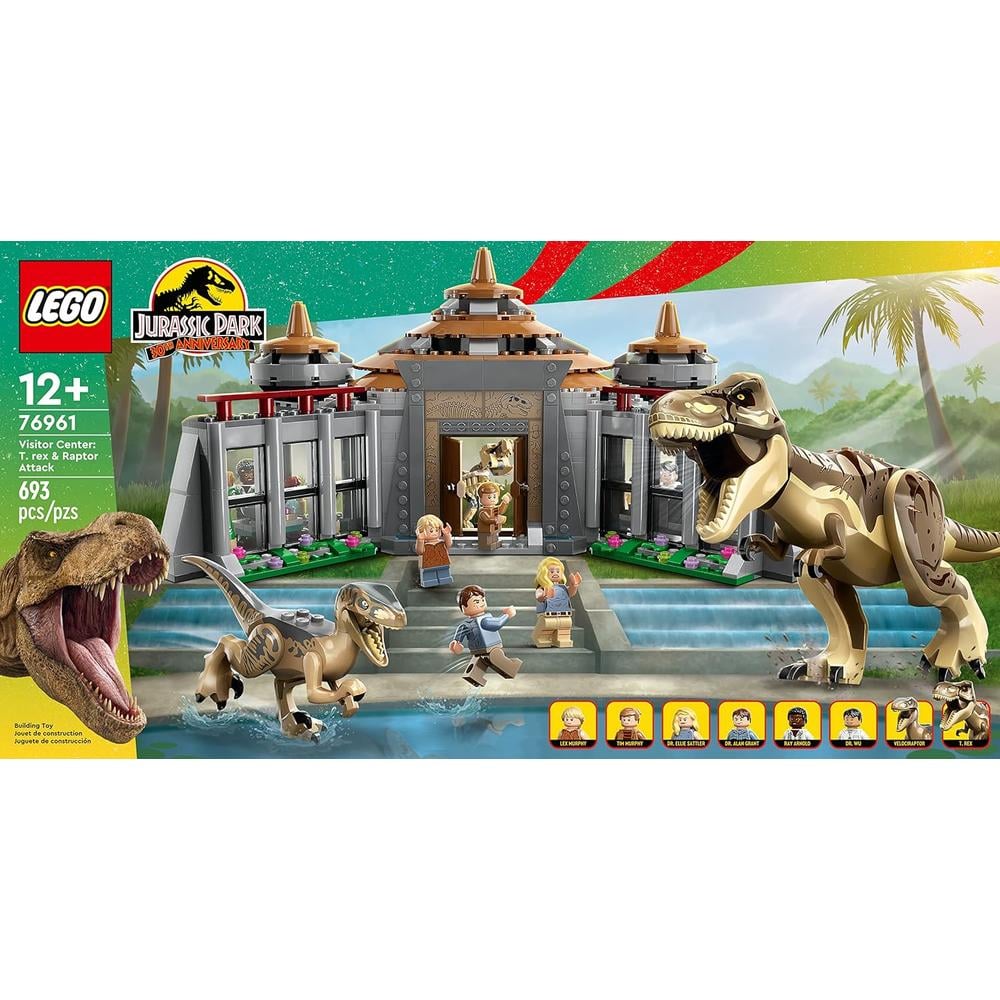 LEGO JURASSIC PARK CENTRO DE VISITANTES ATAQUE T REX Y RAPTOR SET - 2