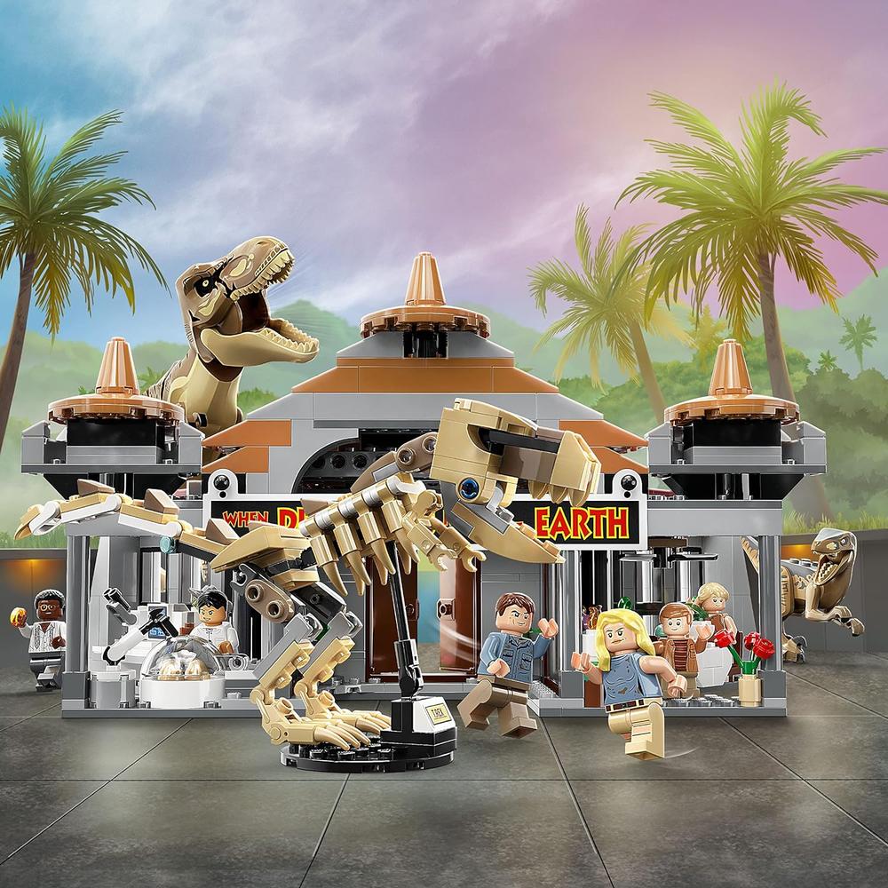 LEGO JURASSIC PARK CENTRO DE VISITANTES ATAQUE T REX Y RAPTOR SET - 4