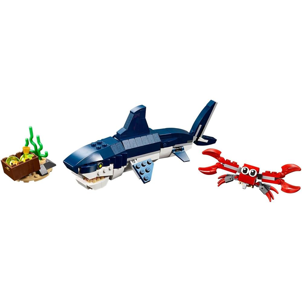 LEGO CREATOR 3 EN 1 CRIATURAS MARINAS TIBURÓN CALAMAR CANGREJO Y PEZ - 5