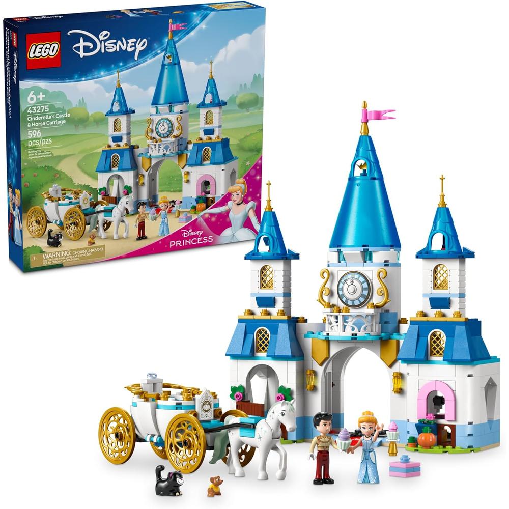 LEGO DISNEY PRINCESS CASTILLO Y CARRUAJE DE CENICIENTA CON 2 MINIMUÑECAS - 1