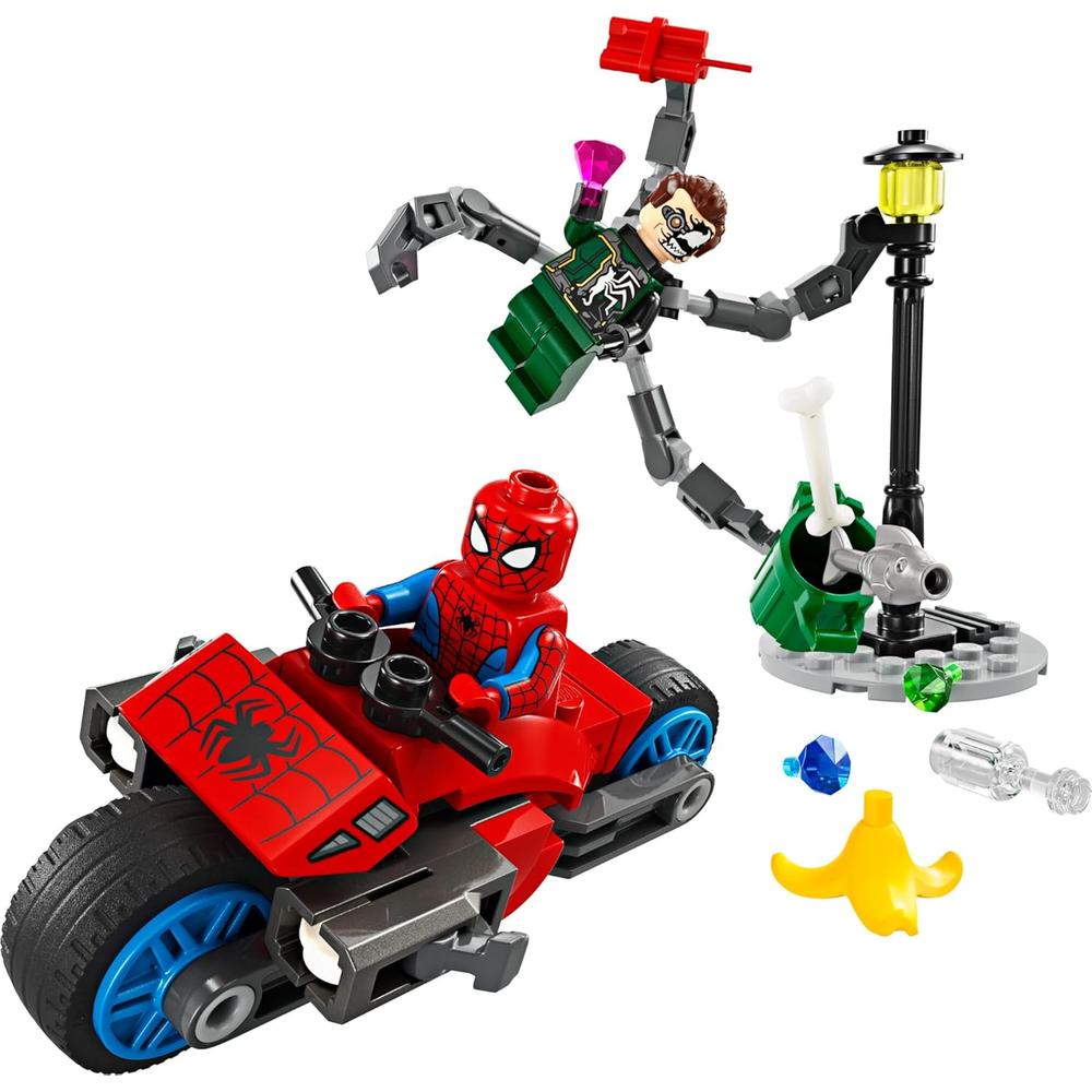 LEGO MARVEL PERSECUCIÓN EN MOTO SPIDER-MAN VS DOCTOR OCTOPUS, 2 FIGURAS - 5
