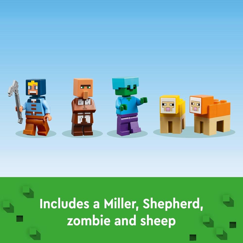 LEGO MINECRAFT GRANJA DE MOLINOS DE VIENTO CON 3 MINIFIGURAS, SET COLECCIONABLE - 6