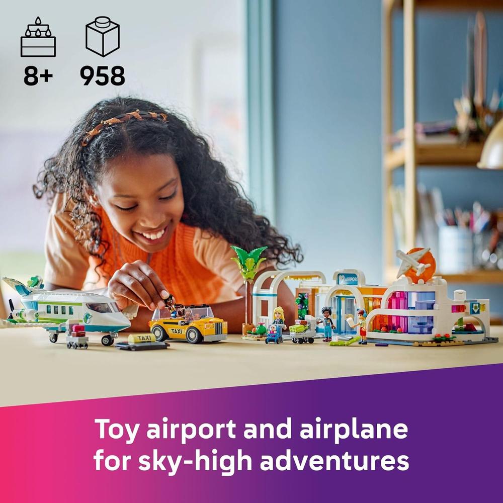 LEGO FRIENDS AEROPUERTO Y AVIÓN DE HEARTLAKE CITY, INCLUYE 7 MINIMUÑECAS - 2
