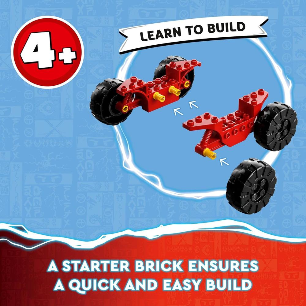 LEGO NINJAGO BATALLA DE COCHES Y MOTOS DE KAI Y RA CON 2 MINIFIGURAS - 3