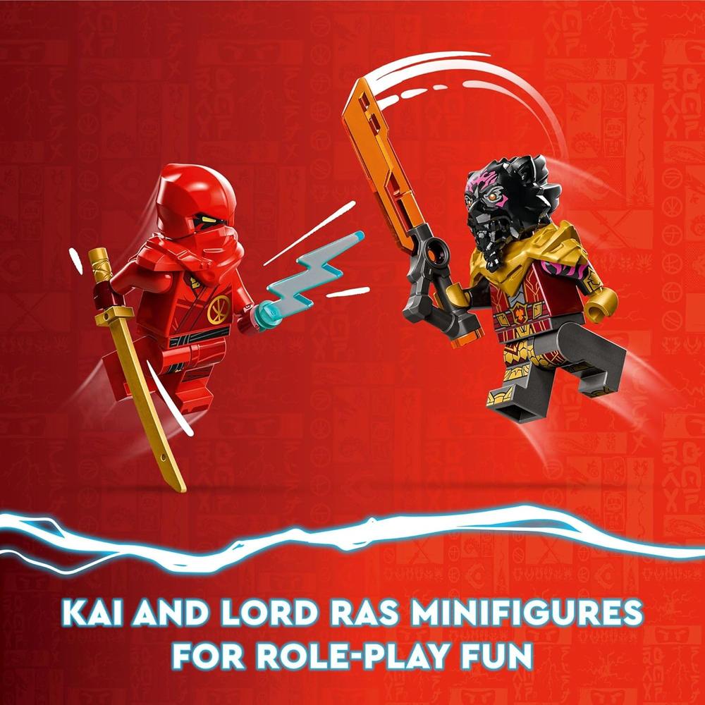 LEGO NINJAGO BATALLA DE COCHES Y MOTOS DE KAI Y RA CON 2 MINIFIGURAS - 4
