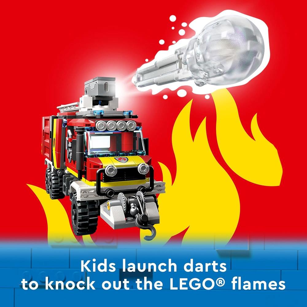LEGO CITY CAMIÓN DE BOMBEROS SET CON DRONES Y 3 MINIFIGURAS JUGUETE DE SIMULACIÓN - 5