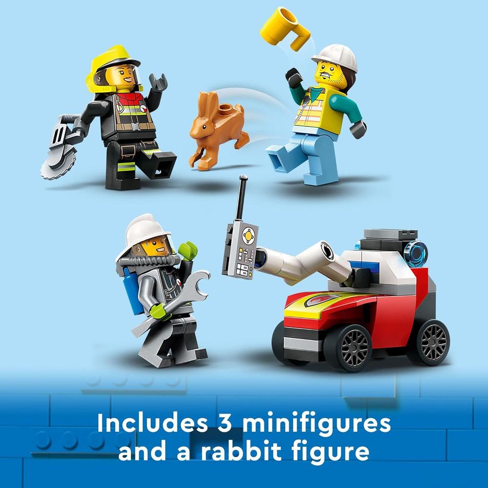 LEGO CITY CAMIÓN DE BOMBEROS SET CON DRONES Y 3 MINIFIGURAS JUGUETE DE SIMULACIÓN - 6