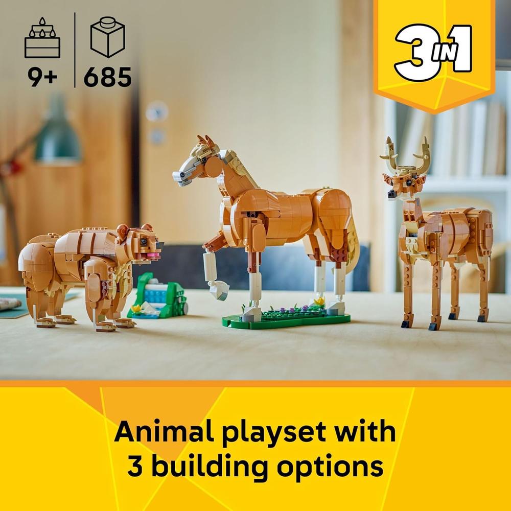 LEGO CREATOR 3 EN 1, CABALLO, OSO O CIERVO, SET DE CONSTRUCCIÓN CREATIVO - 2