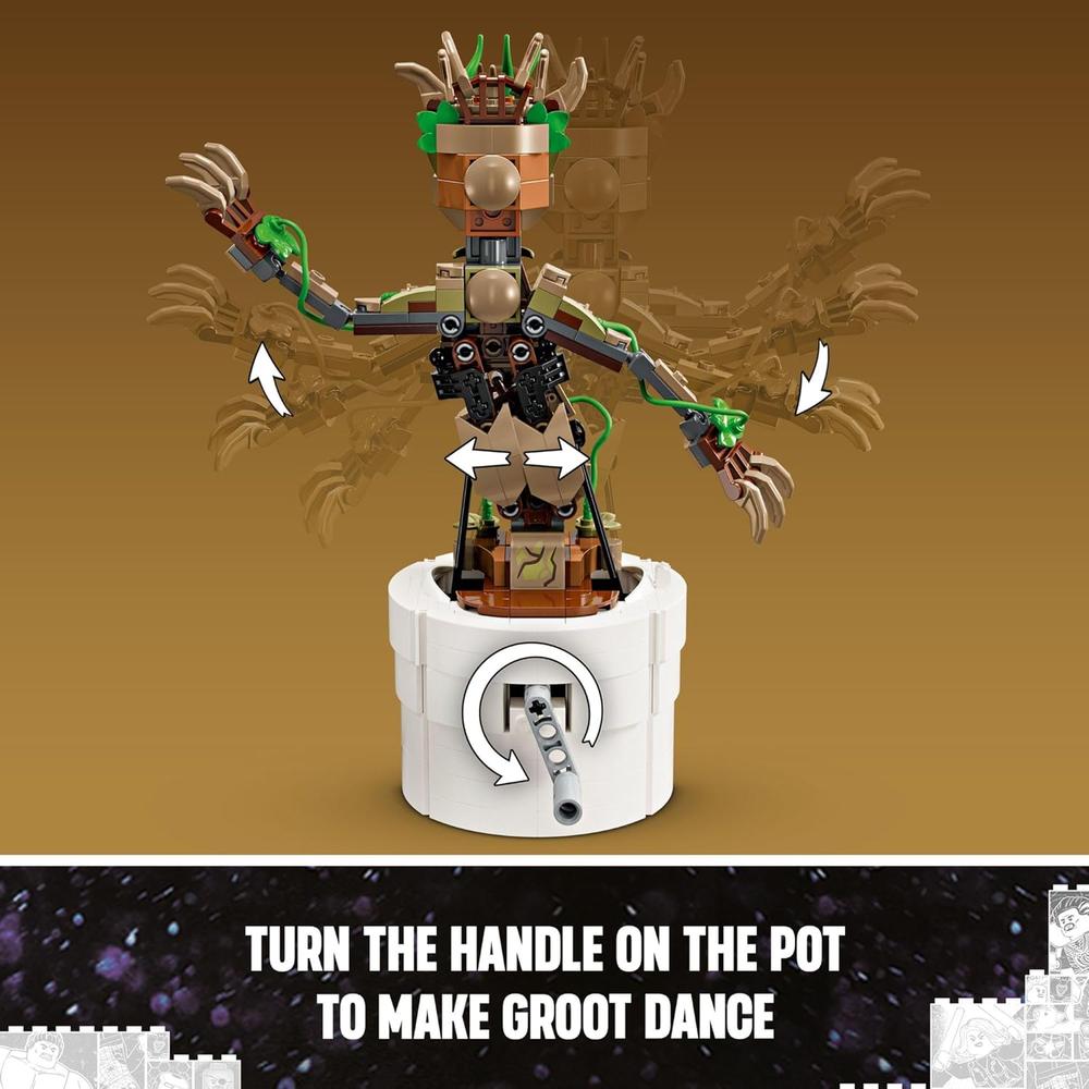 LEGO MARVEL GROOT BAILARÍN, SET DE GUARDIANES DE LA GALAXIA, JUGUETE INTERACTIVO - 3