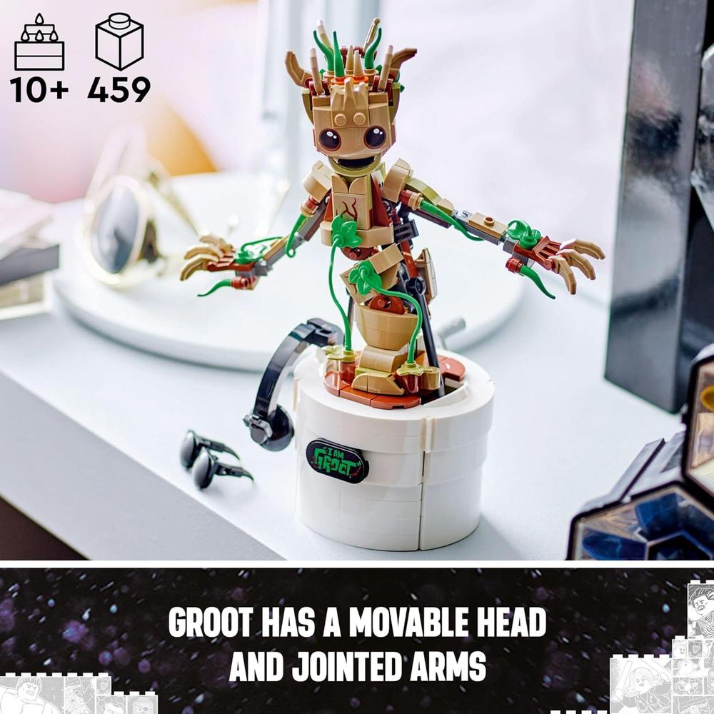 LEGO MARVEL GROOT BAILARÍN, SET DE GUARDIANES DE LA GALAXIA, JUGUETE INTERACTIVO - 4
