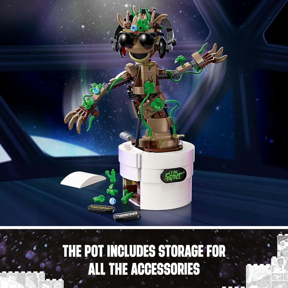 LEGO MARVEL GROOT BAILARÍN, SET DE GUARDIANES DE LA GALAXIA, JUGUETE INTERACTIVO - 5