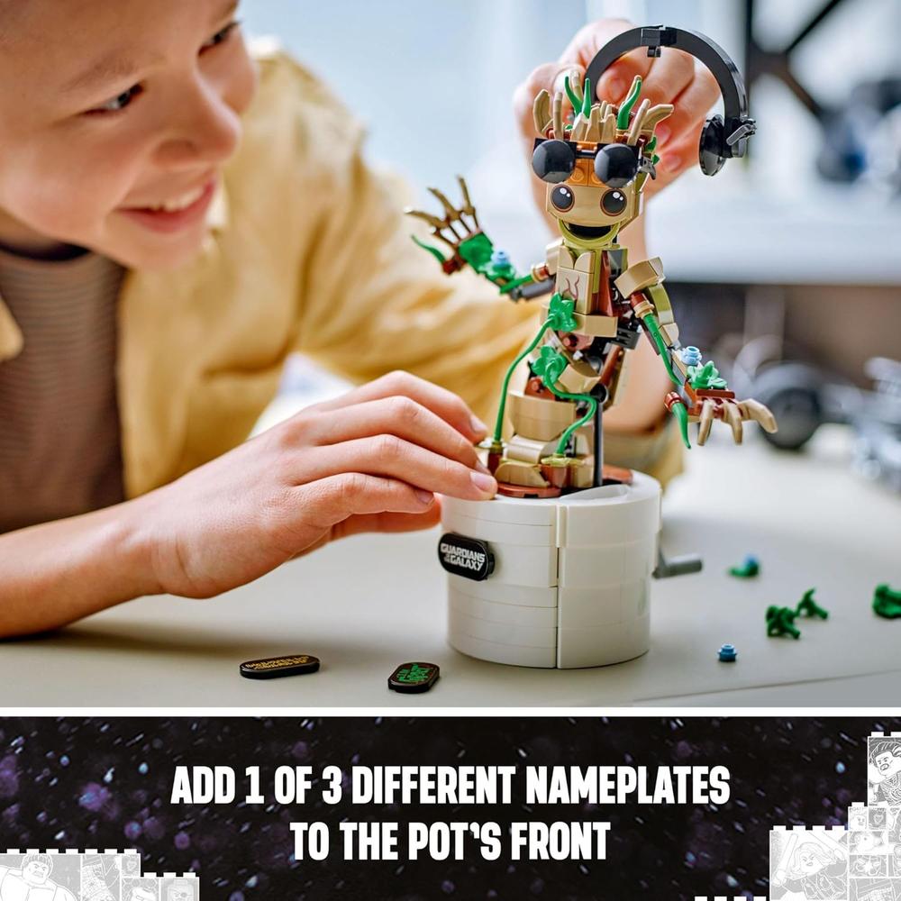 LEGO MARVEL GROOT BAILARÍN, SET DE GUARDIANES DE LA GALAXIA, JUGUETE INTERACTIVO - 6