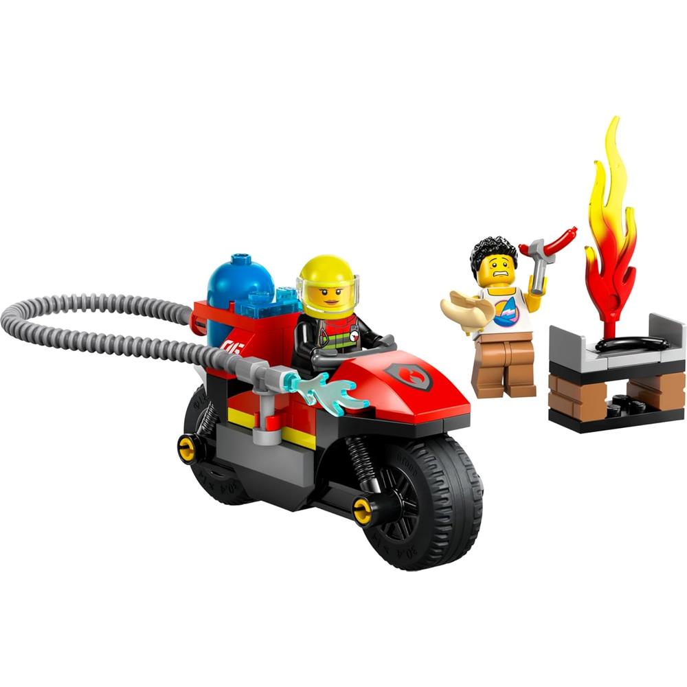 LEGO CITY SET DE JUEGO DE BOMBEROS EN MOTOCICLETA CON 2 MINIFIGURAS - 5
