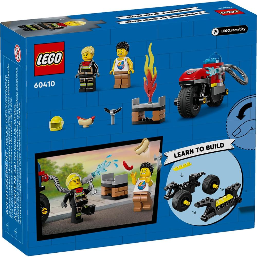 LEGO CITY SET DE JUEGO DE BOMBEROS EN MOTOCICLETA CON 2 MINIFIGURAS - 6