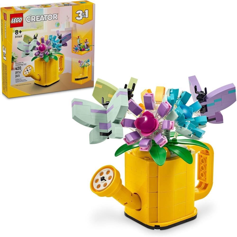 LEGO CREATOR 3 EN 1 FLORES EN REGADERA, JUGUETE CREATIVO PARA NIÑOS 8+ - 1