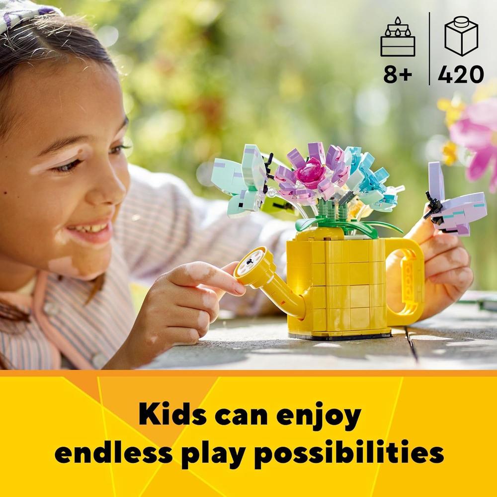LEGO CREATOR 3 EN 1 FLORES EN REGADERA, JUGUETE CREATIVO PARA NIÑOS 8+ - 3