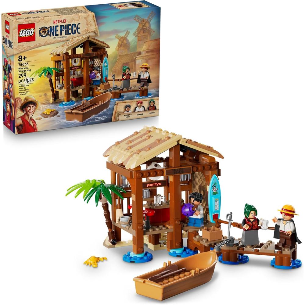 LEGO ONE PIECE CABAÑA DE PUEBLO CON MOLINO DE VIENTO, SET DE CONSTRUCCIÓN - 1